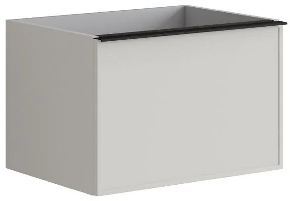 Mobile bagno con lavabo L 100 x H 40 cm grigio pastello 2 cassetti per vasca a sinistra Pixel