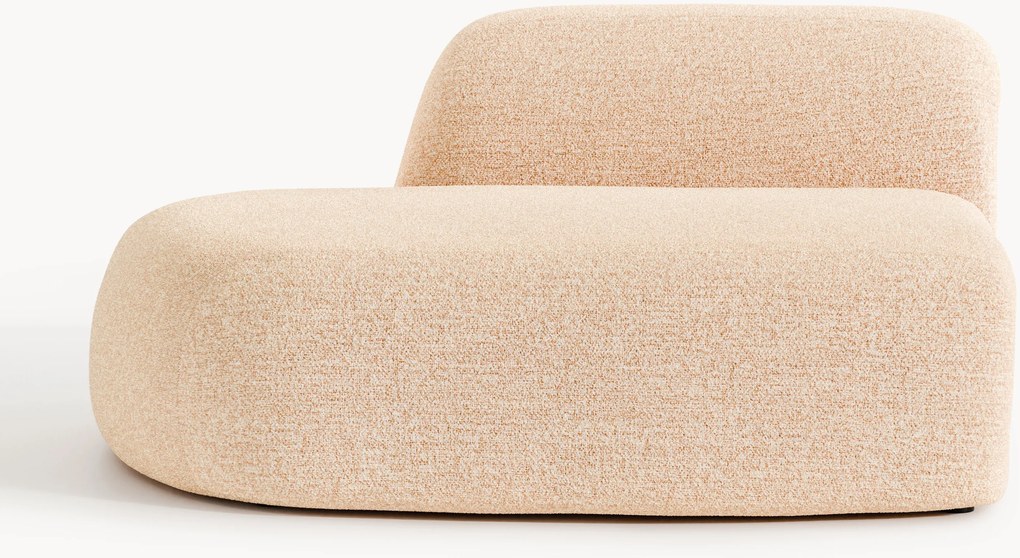 Chaise lounge in bouclé Wolke