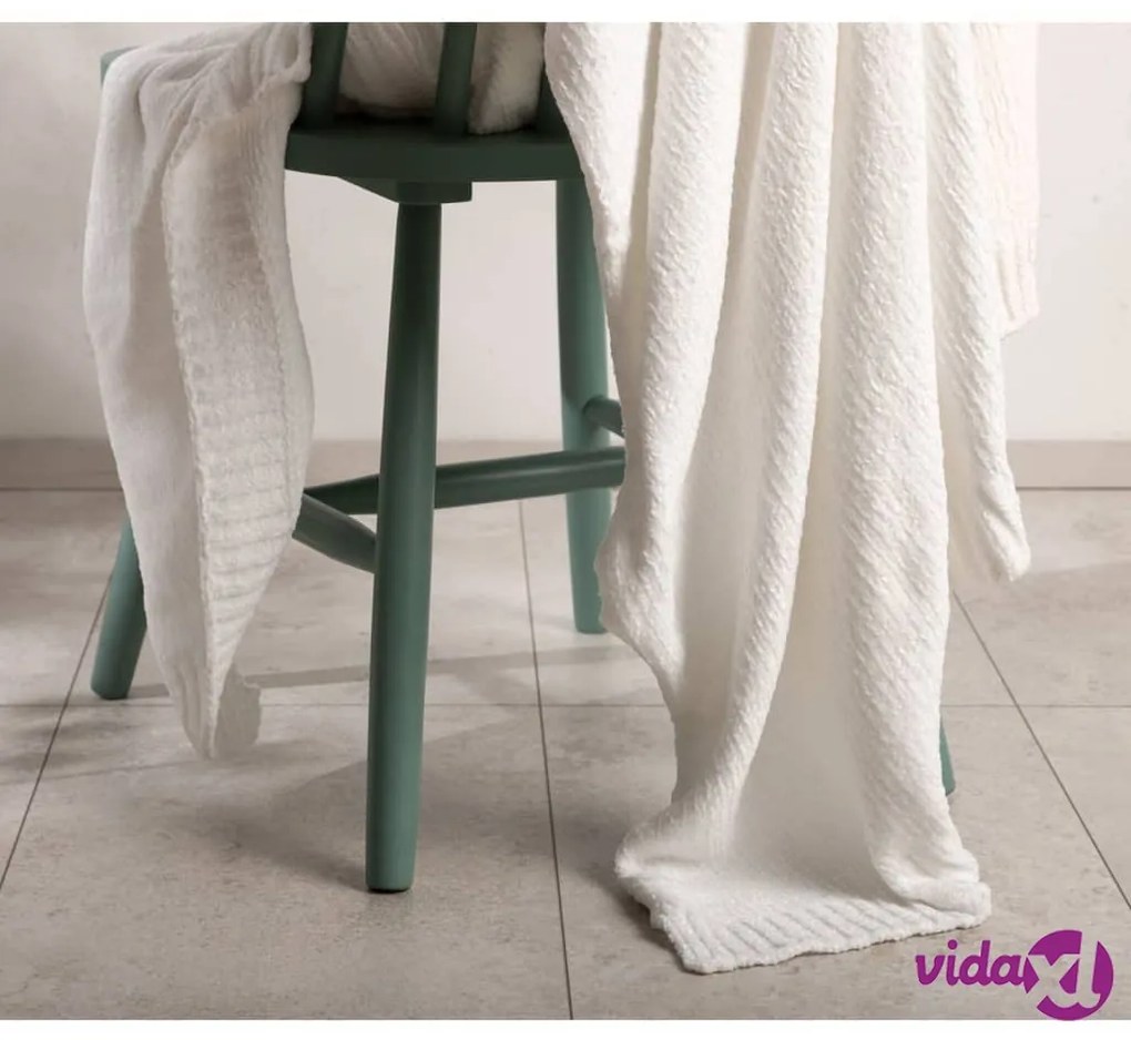 Venture Home Coperta Ally 170x130 cm in Poliestere Bianco