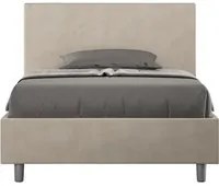 Letto Singolo 90x190 cm con Rete e Contenitore Adele Sabbia