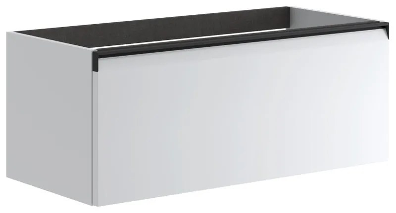 Mobile da bagno sotto lavabo Fusion bianco opaco L 99.5 x H 40 x P 45.5 cm 1 cassetto, lavabo non incluso