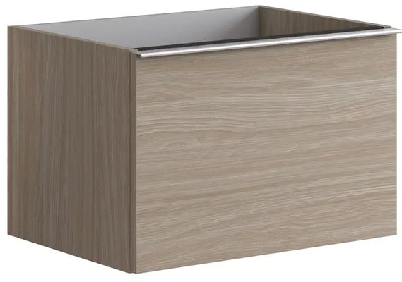 Mobile da bagno sospeso sotto lavabo L 60 x H 40 x P 45.5 cm olmo, 2 cassetti Pixel plain