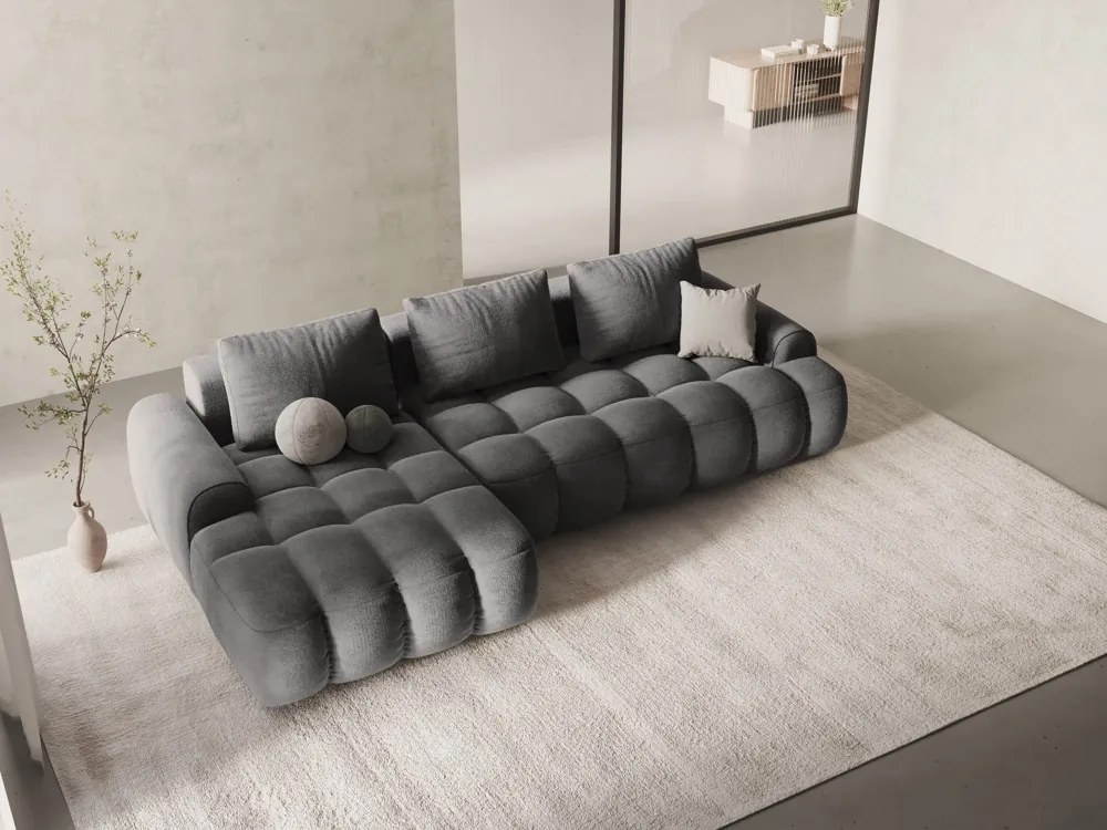 Divano angolare Linz 3 posti in velluto – L275x142 cm