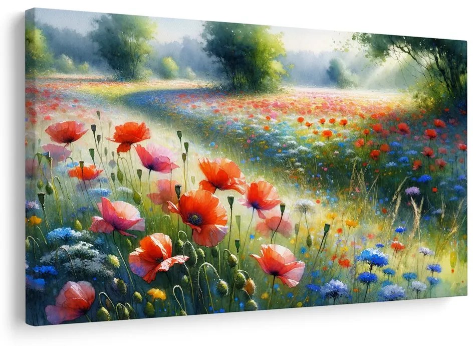 Quadro su tela – Magia del mattino estivo sul prato