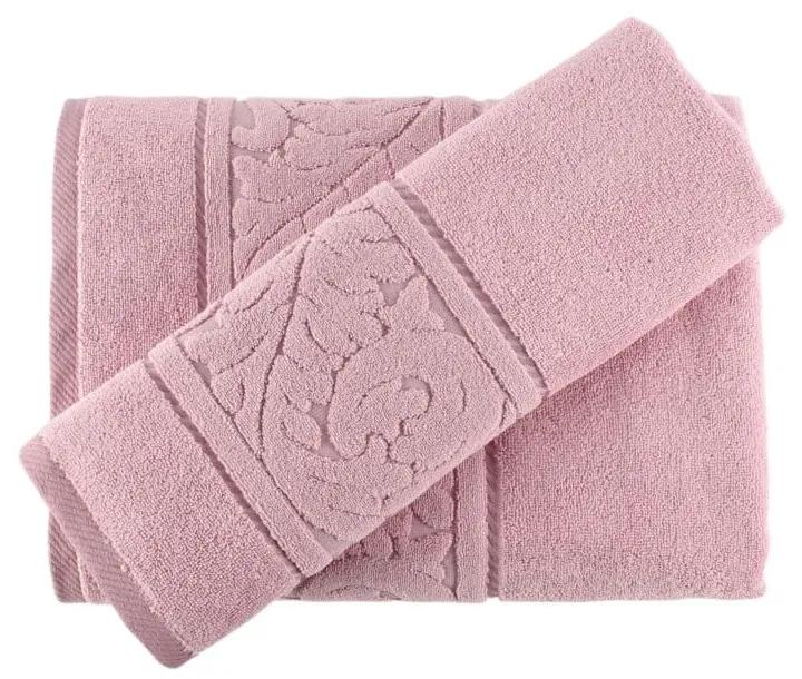 Set di asciugamani e teli da bagno rosa Sultan - Foutastic