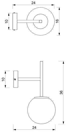 Applique DAGA 1xE14/60W/230V