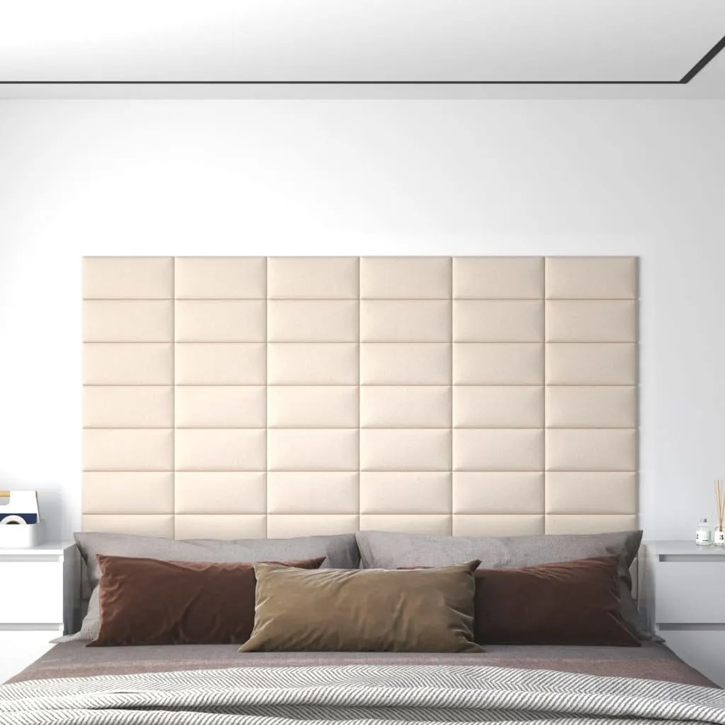 Pannelli Murali 12 Pz Crema 30x15 Cm Velluto 0,54 M² /