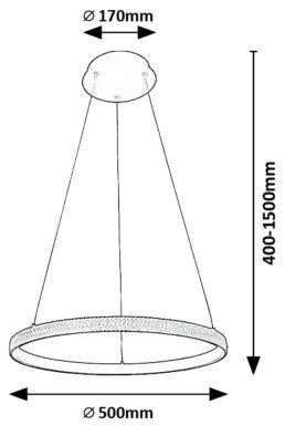 Rabalux 72258 - Lampadario LED a sospensione con filo GRETE LED/32W/230V 3000K