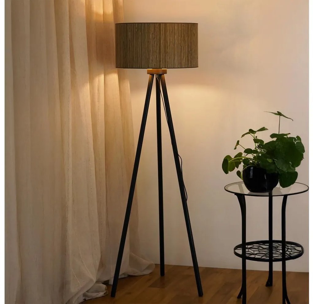 Brilagi - Lampada con piedistallo BOSTON ROLLER 1xE27/15W/230V marrone/oro