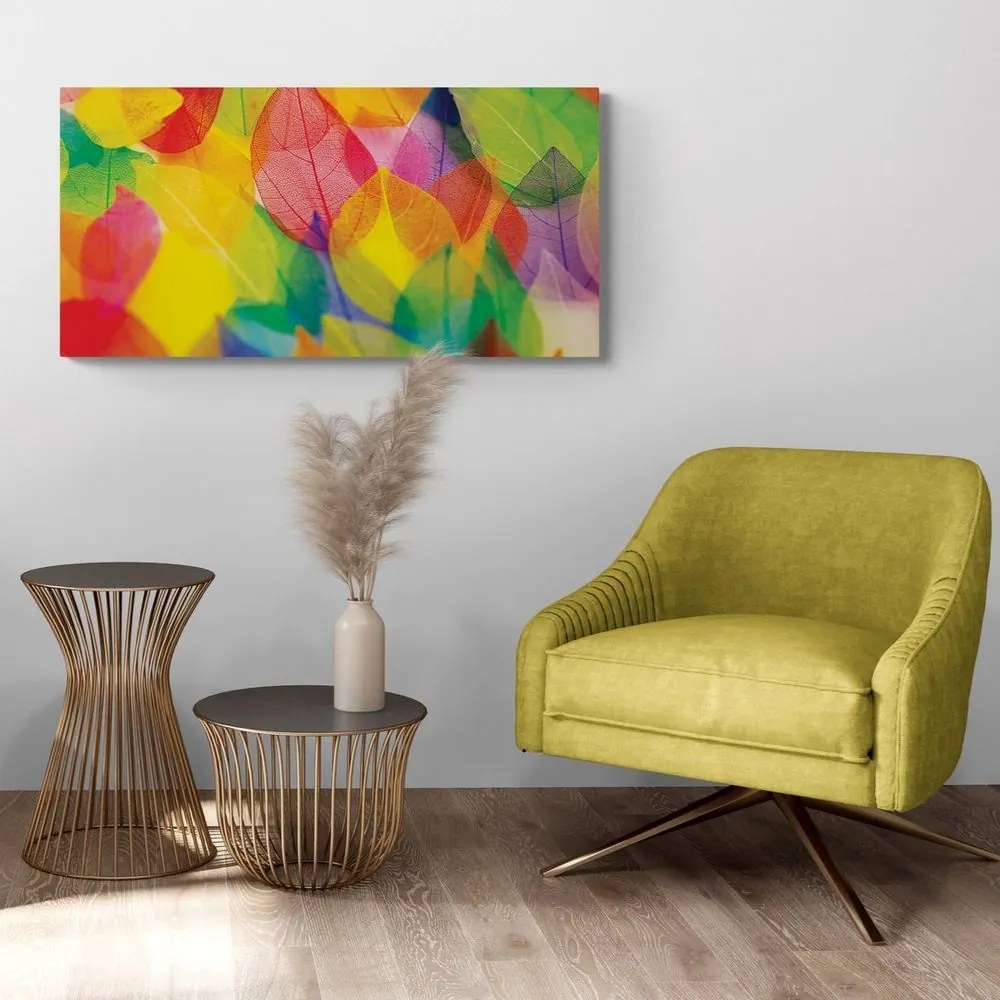 Quadro su tela – Foglie in colori autunnali