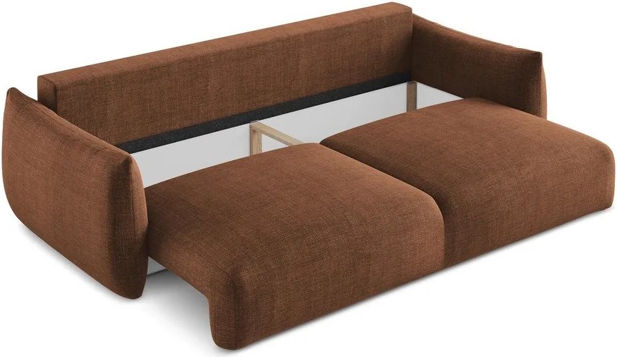 Divano color terracotta allungabile 230 cm Leila – Makamii