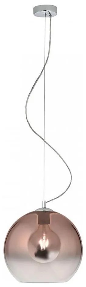 Redo 01-2076 - Lampadario a sospensione con filo BOWL 1xE27/42W/230V diametro 30 cm rame