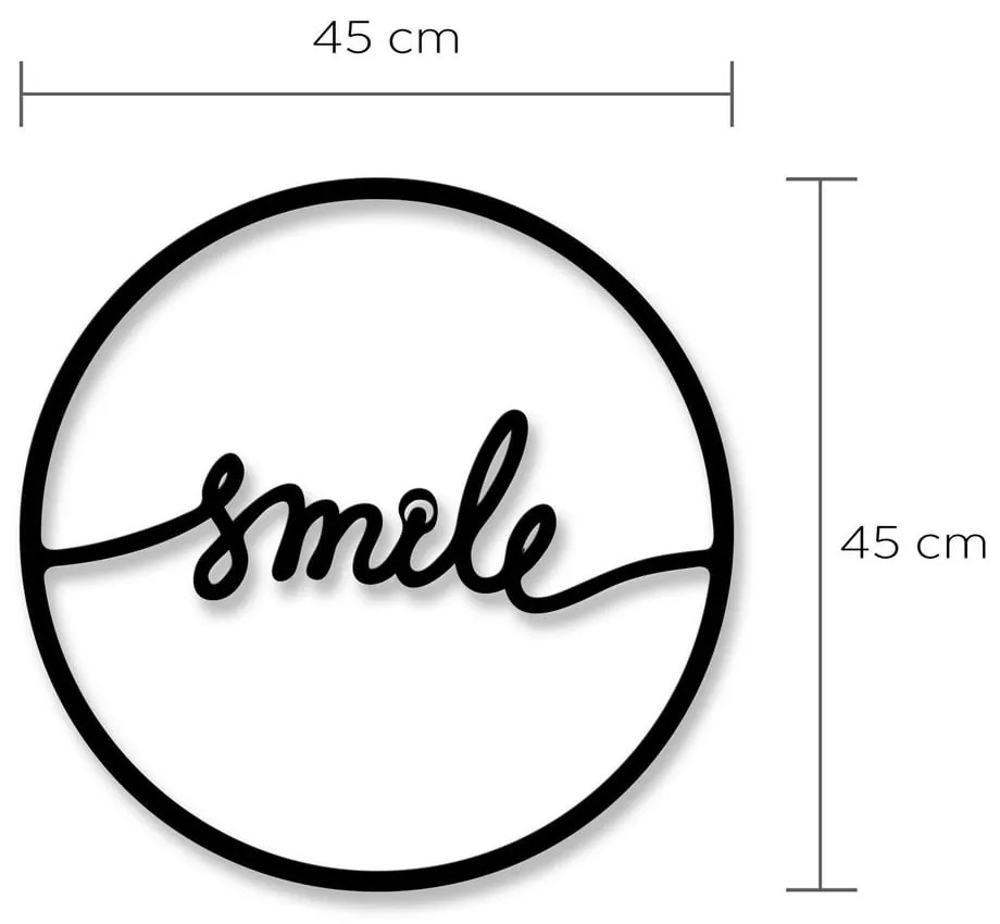 Decorazione da parete in metallo , ⌀ 40 cm Smile - Homitis