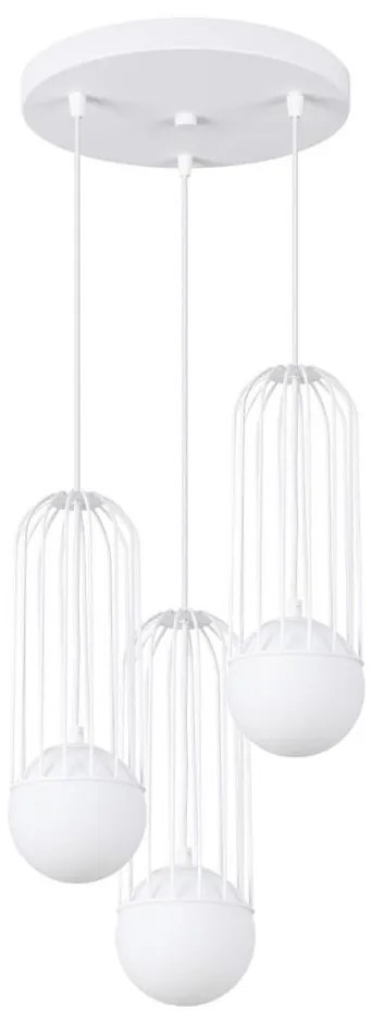 Sollux SL.1335 - Lampadario a sospensione con filo BRINA 3xG9/8W/230V bianco