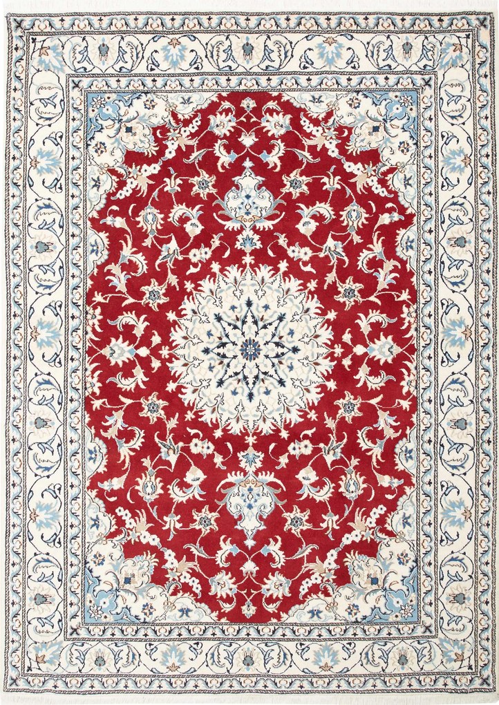 Nain Tappeto persiano 230x170 Rosso (Iran) Annodato A Mano