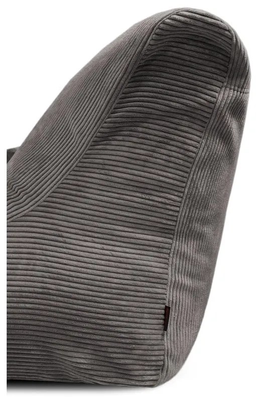 Puof a sacco grigio chiaro con rivestimento in velluto a coste Sofa Lounge – SLOWDOWN