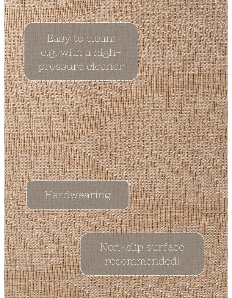 Tappeto da interno/esterno rotondo beige/avorio ø 160 cm Duet Liora – NORTHRUGS