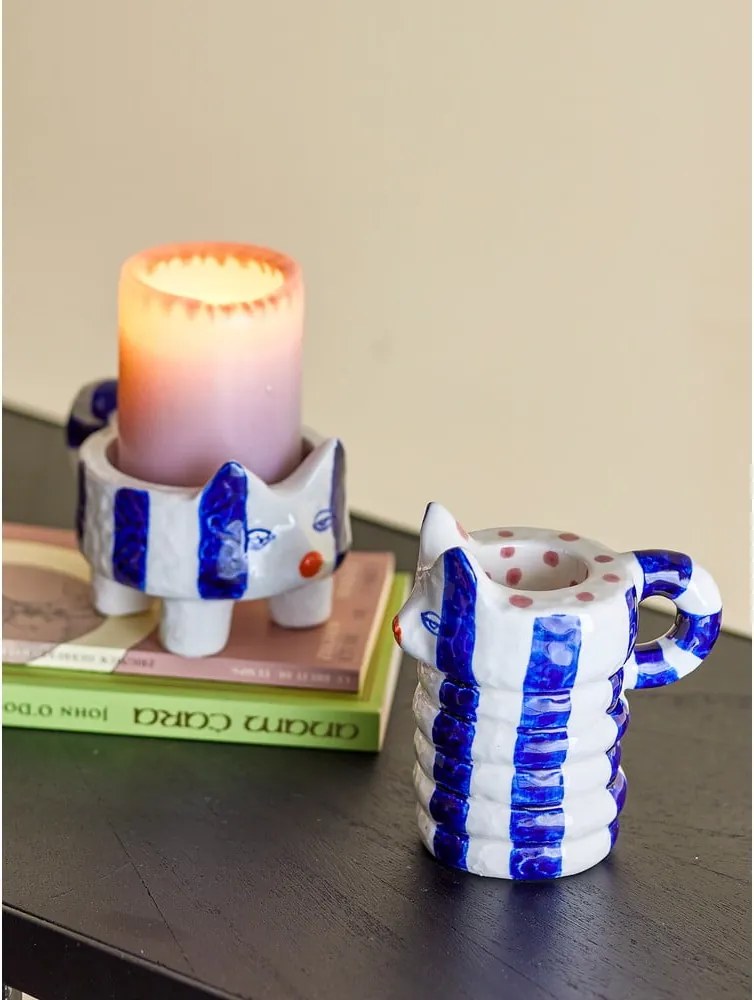 Set di 2 portacandele in gres Caty - Bloomingville