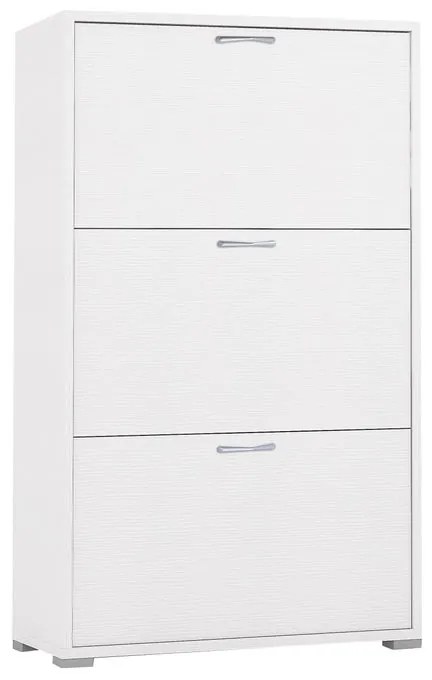 Scarpiera Puzzle 3 ante doppia profondità L 67 x H 112 x P 28 cm 18 paia, bianco