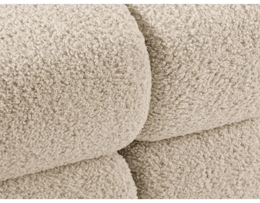 Divano componibile beige in tessuto bouclé 282 cm Bellis - Micadoni Home