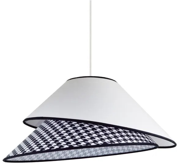 Duolla - Lampadario a sospensione con filo COCO 1xE27/40W/230V diametro 50 cm bianco/nero
