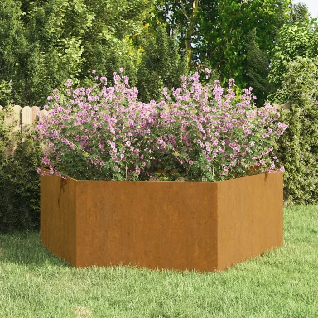 Fioriera Ruggine 138x120x45 Cm Acciaio Corten /