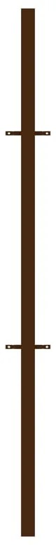 Palo intermedio in ferro finitura verniciato Marrone H 140 cm x L 4 cm x P 4 cm