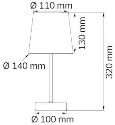 Wofi 8324.01.94.8000 - Lampada da tavolo CESENA 1xE14/42W/230V rosa