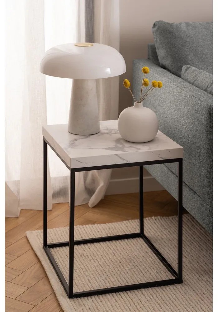 Tavolino con piano in marmo 40x40 cm Barossa - Actona