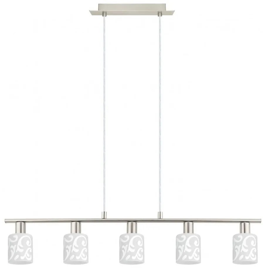 Eglo - Lampadario LED a sospensione con filo MY CHOICE 5xE14/4W/230V cromo/bianco