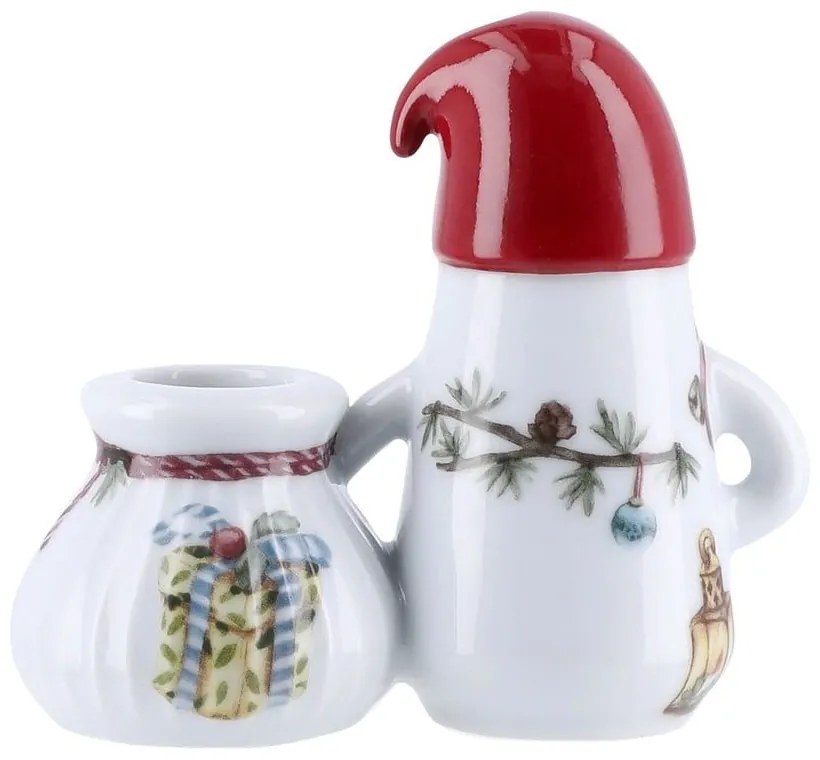 Portacandela in ceramica a tema natalizio Hammershøi Christmas Father Elf – Kähler Design