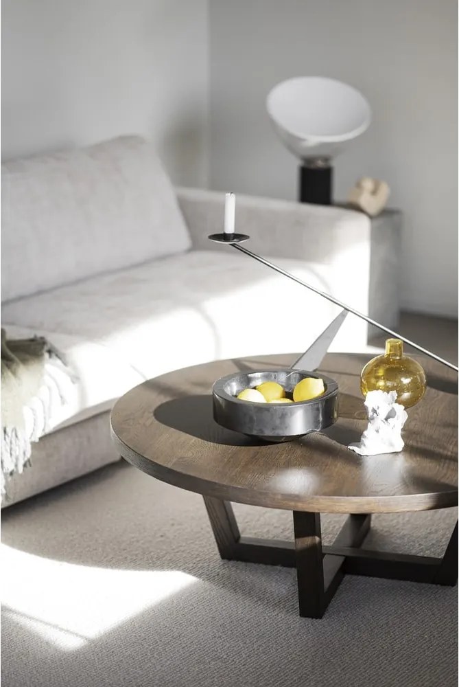 Tavolino rotondo in rovere marrone scuro ø 110 cm Boxford - Rowico