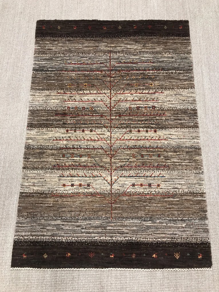 Loribaft Tappeto 100 x 150 Beige (Iran) Annodato A Mano