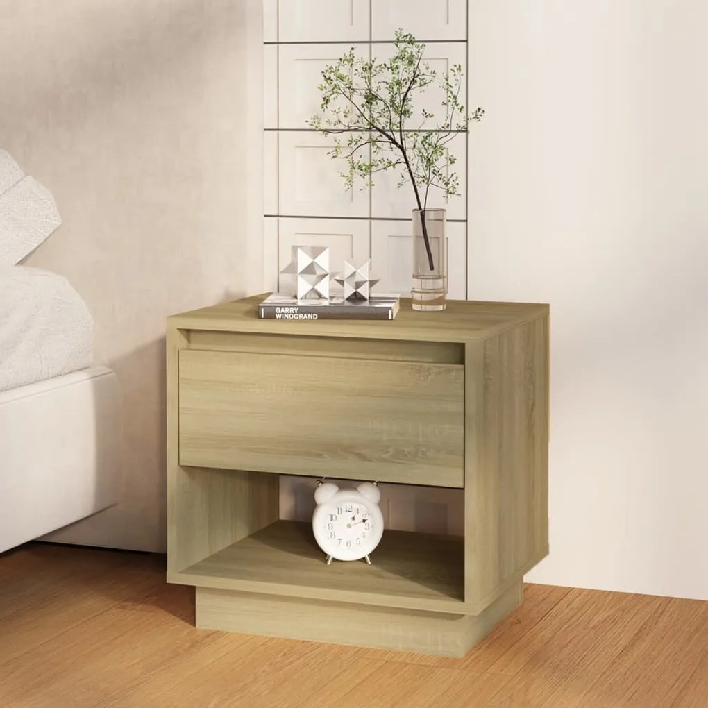 Comodino Rovere Sonoma 45x34x44 Cm İn Truciolato /