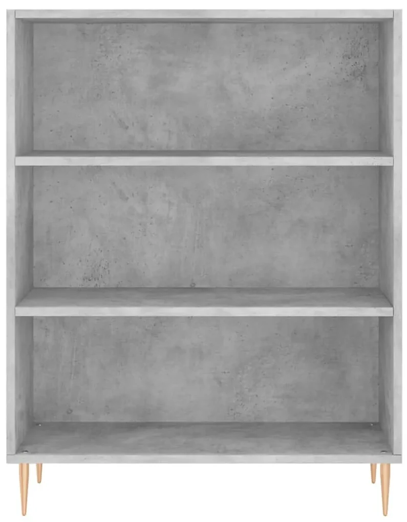 Libreria grigio cemento 69,5x32,5x90 cm in legno multistrato