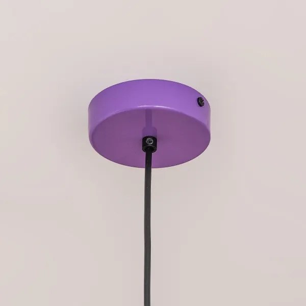 Lampadario a sospensione con cavo ETNA II 1xE27/15W/230V Ø 25 cm, viola