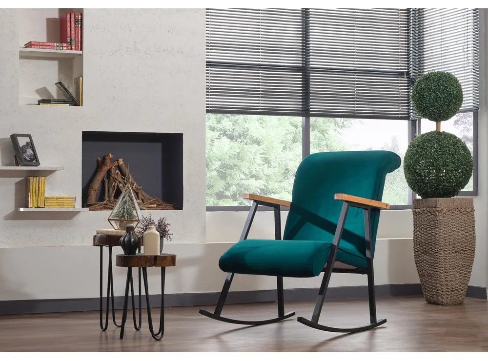 Poltrona in colore petrolio Yoka - Artie