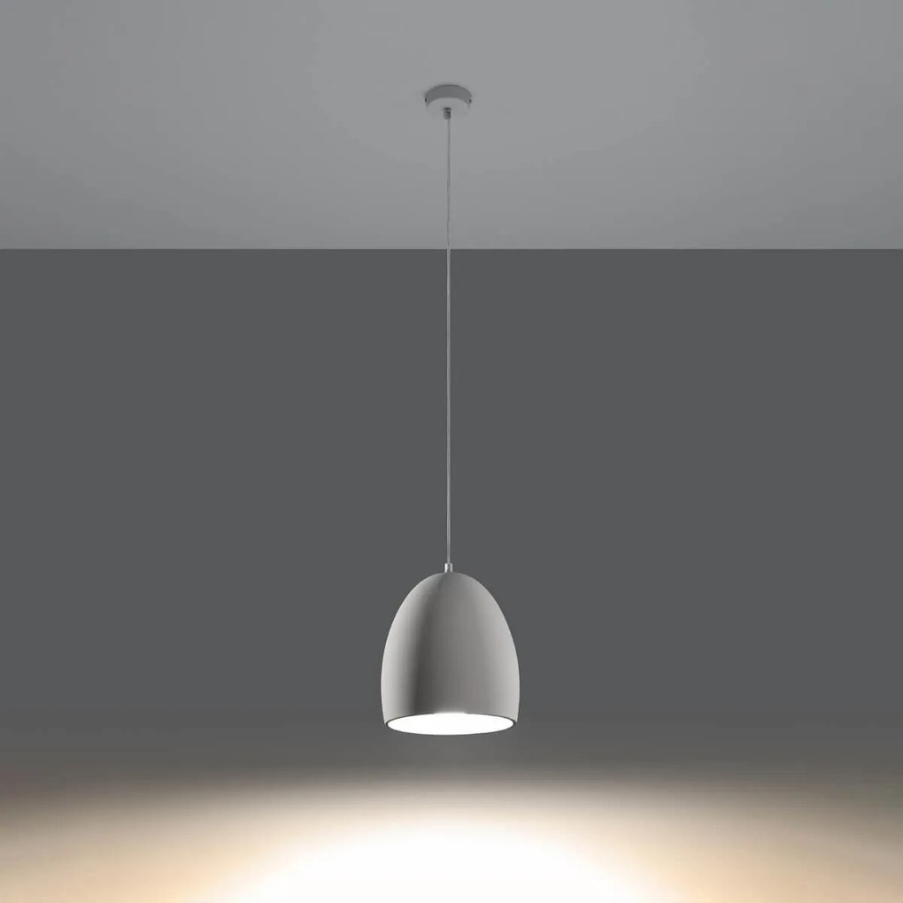 Lampada a Sospensione FLAWIUSZ E27 in Ceramica Bianca