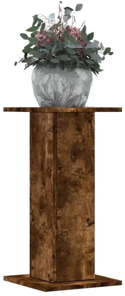 Supporti Per Piante 2 Pz Rovere Fumo 30x30x60 Cm İn Truciolato /
