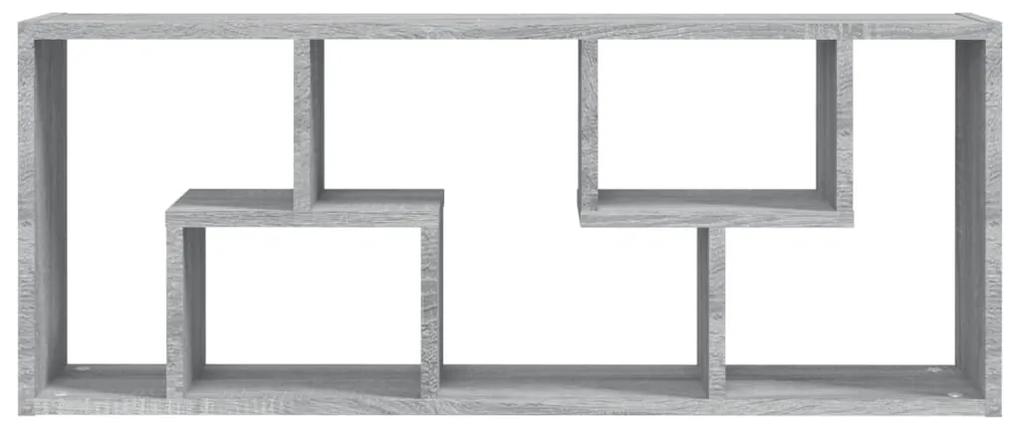 Mensola a Muro Grigio Sonoma 36x16x90 cm in Legno Multistrato