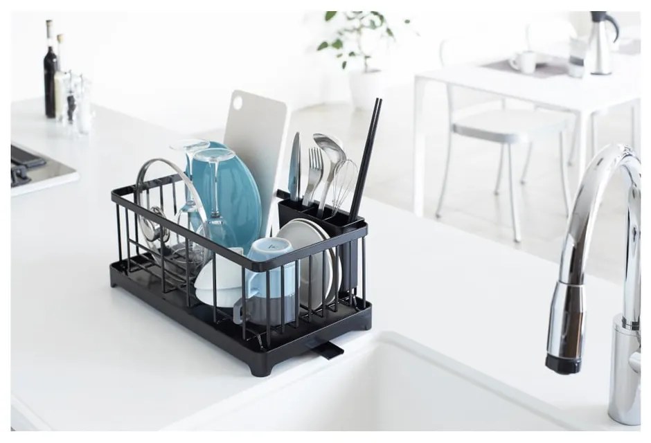 Scolapiatti in filo nero Tower - YAMAZAKI