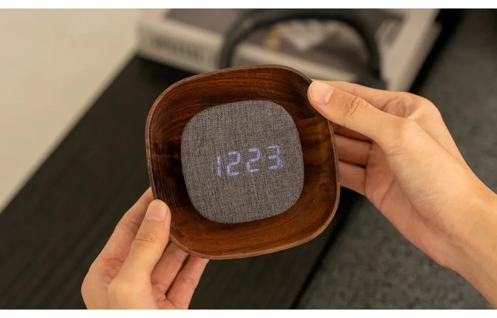 Sveglia digitale Lumos Walnut – Gingko