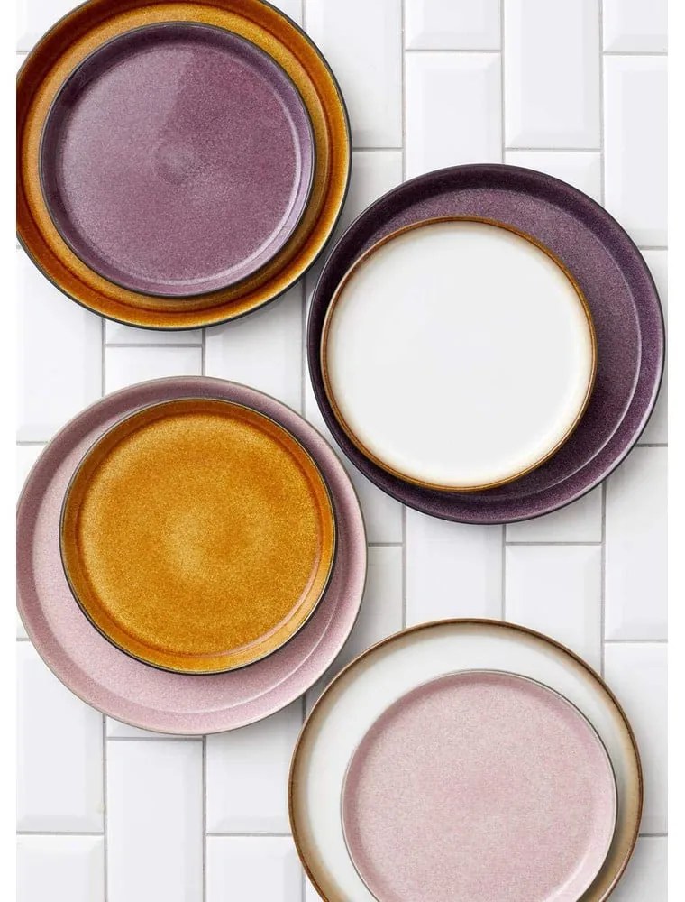 Piatto rosa/grigio in gres ø 27 cm Gastro Grey/Light Pink – Bitz