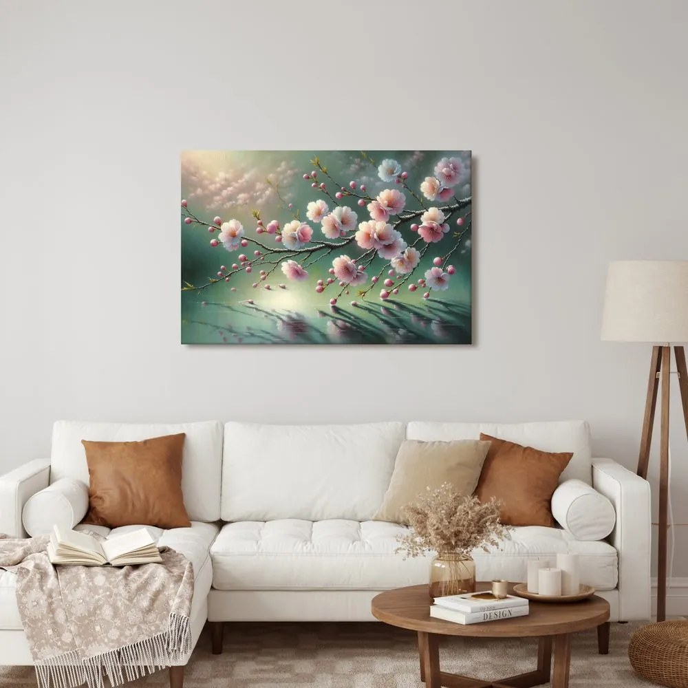 Quadro su tela – Fiori rosa nella luce del pomeriggio