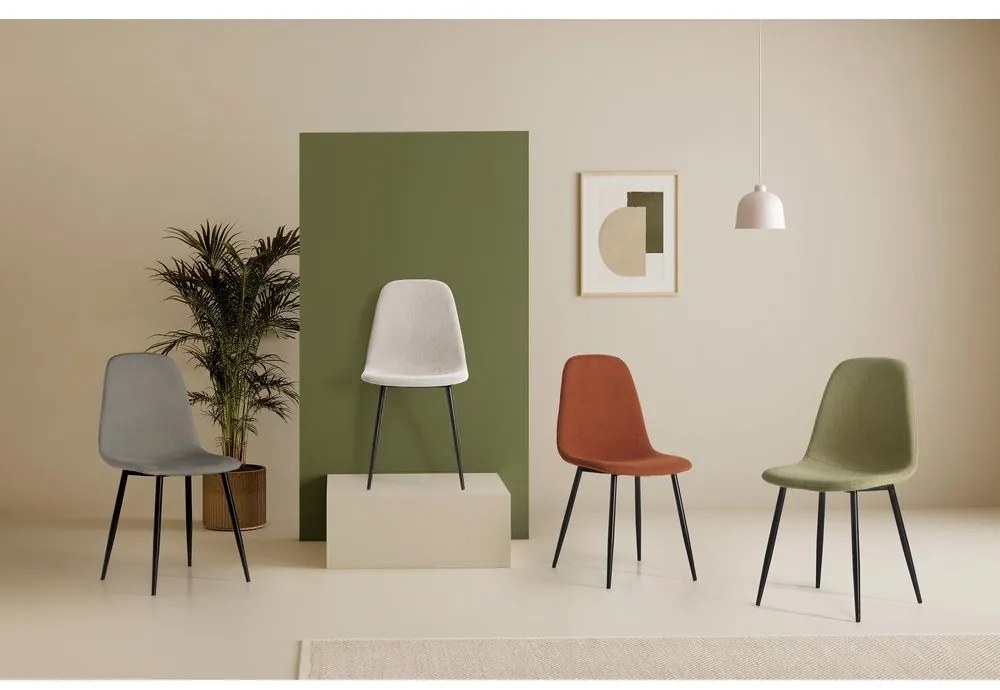 Sedie da pranzo in set verdi in imbottito 4 pz Minka – Marckeric