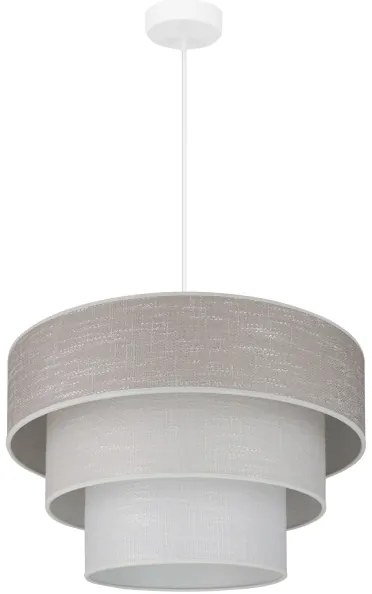 Brilagi - Lampadario a sospensione con filo ALASKA LUNETA 1xE27/15W/230V diametro 45 cm grigio/color crema