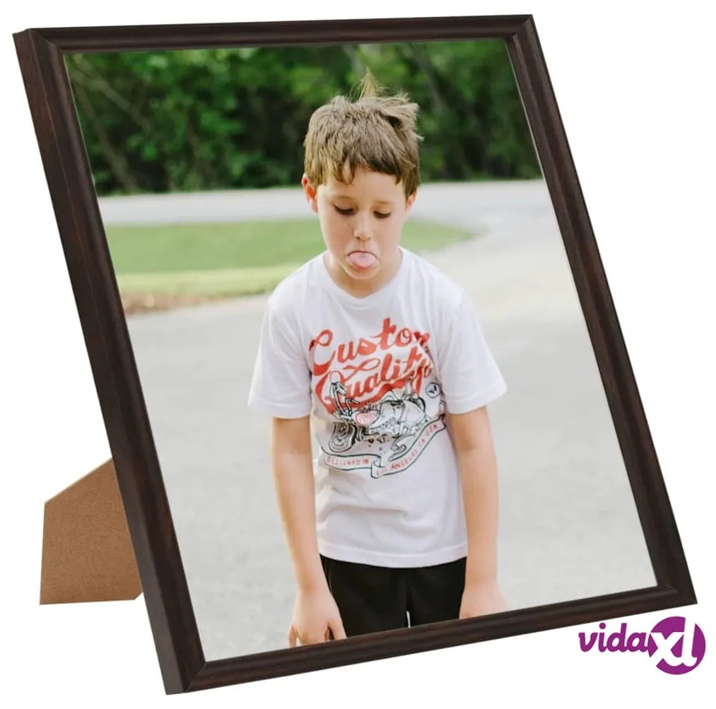 vidaXL Cornici Foto Collage 3 pz per Tavolo Nere 20x20 cm in MDF