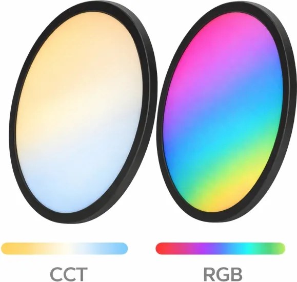 Aigostar - LED RGBW dimmerabile plafoniera MESH LED/36W/230V 3000-6500K nero+telecomando