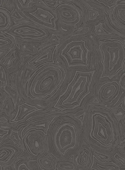 Cole & Son Carta da parati Malachite - Charcoal/ Silver