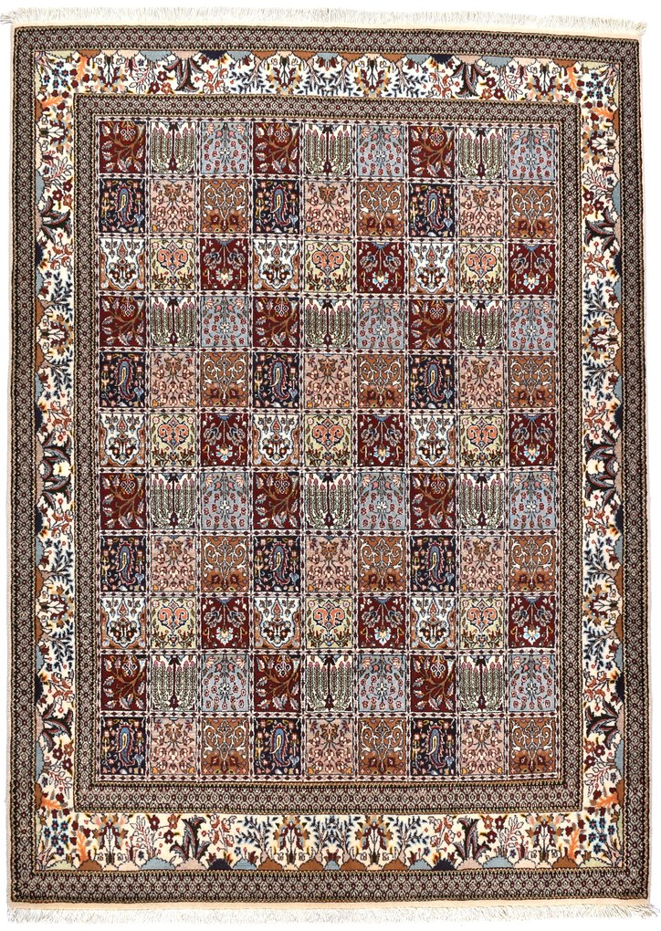 Moud Tappeto 170x240 Beige (Iran) Annodato A Mano